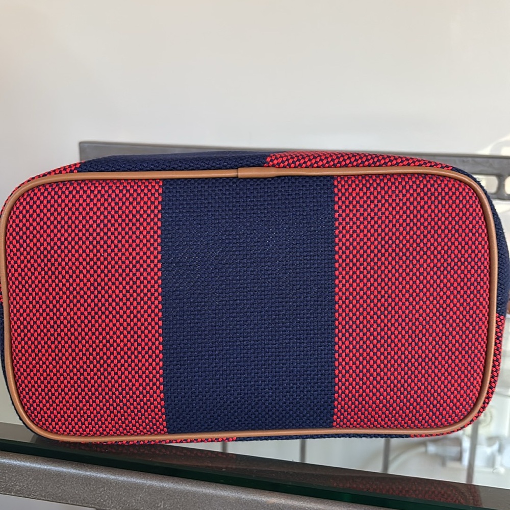 Boden Red Navy Stripped Bucket Bag - Picture 4 of 6